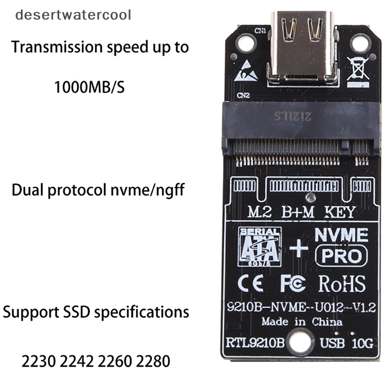 Deid M2 SSD Adapter NVMe Enclosure Untuk M.2 Ke USB 3.1 Untuk Case Untuk M2 SSD 2230 /2242 /2260 /2280 SSD Martijn