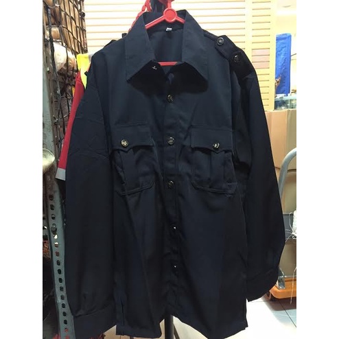 Safari Lengan Panjang - Seragam Safari Security - M, Hitam