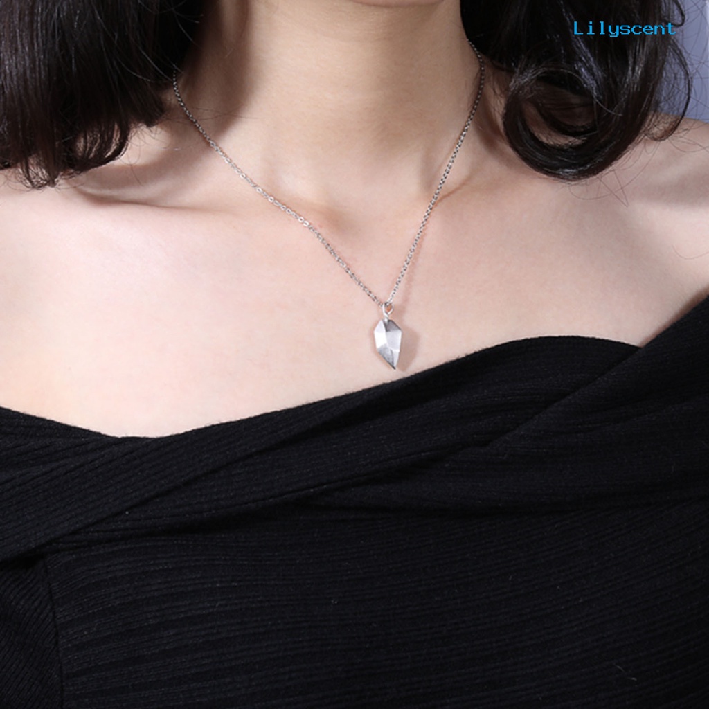 [LS]2 Pcs /Set Kalung Senada ic Geometris Kreatif Unisex Memorial Makna Kalung Nya-Dan-Nya Untuk Pasangan