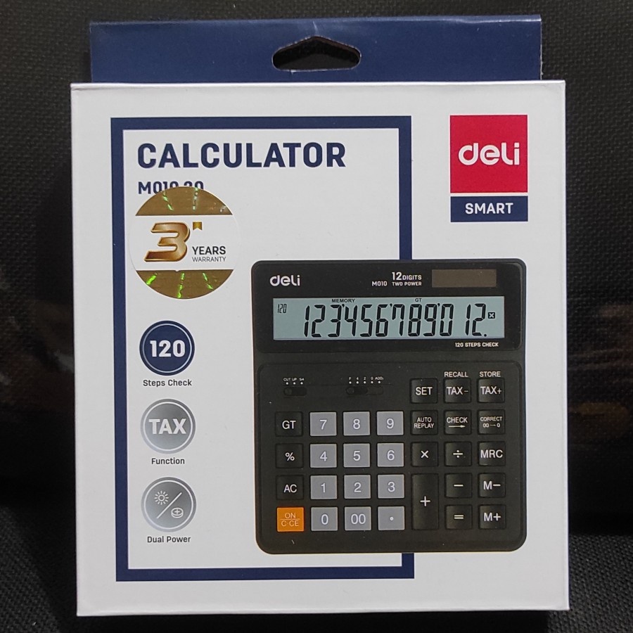 

Kalkulator Meja Ukuran Sedang 12 Digits Deli - M01020