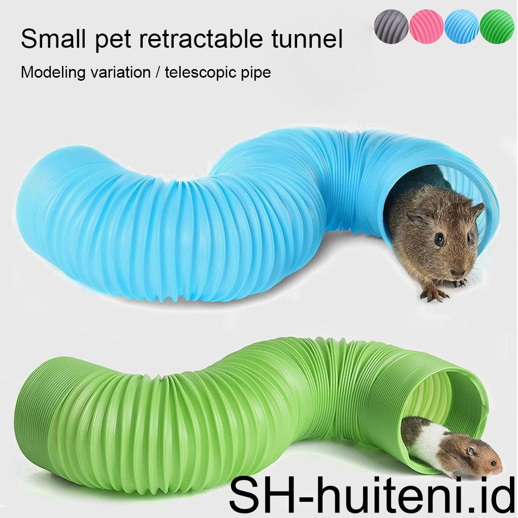 Pet Tunnel Mainan Hewan Kecil Terowongan Portabel Ringan Ekspanding Pipa Asupan Udara Tabung Untuk Mink Guinea Landak