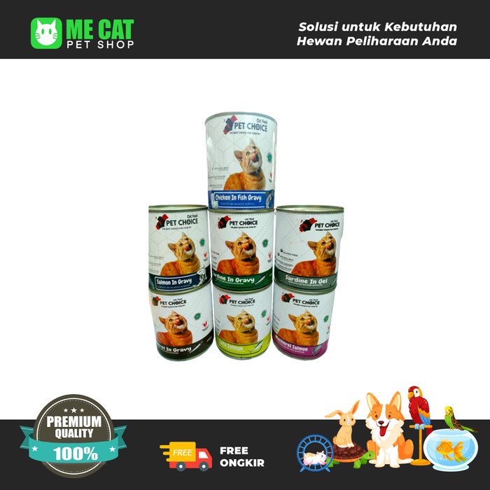 

Pet Choice Kaleng 340gr Sarden in Gel - Makanan Kucing