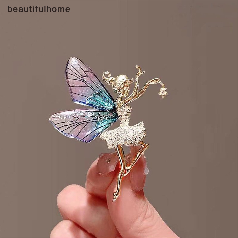 {Cantikrumah} Bros Peri Kupu-Kupu Mode Kreatif Aksesoris Pakaian Pin Indah Butterfly Fairy Pin Untuk Wanita Pakaian Syal Klip Kerah Manset Pin Perhiasan Hadiah Bagus.