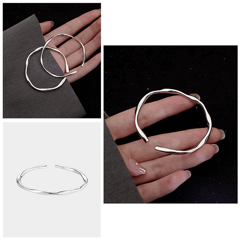 {beautifulhome} 999gelang Perak Mobius Sterling Perhiasan Halus Elegan Gelang Terbuka Desain Vintage Gelang Adjustable Halus Perhiasan Pesta Hadiah Aksesoris.