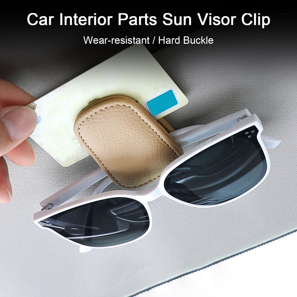 [SM] Car Sunglass Holder Tekstur Halus Keras Gesper Klip Kacamata Humanized Premium Sun Visor Glasses Clip Aksesori Mobil