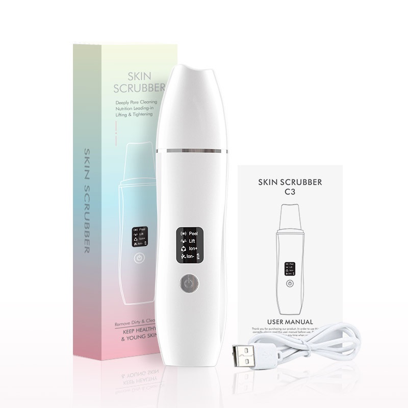 Electric Facial Skin Scrubber Gentle Ultrasonic Penghilang Komedo Alat Perawatan Wajah