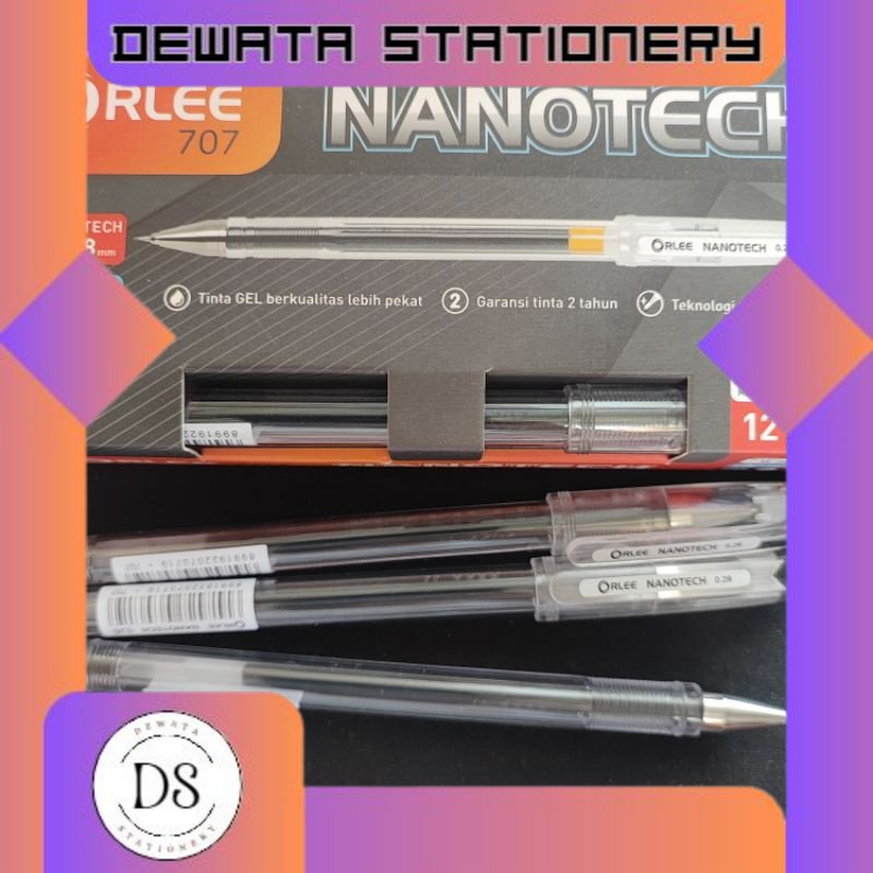 

PULPEN HITECH ORLEE 1PAK (ISI 12+1 PCS) tinta hitam 0,28mm nanotech BARU isi 13 pcs