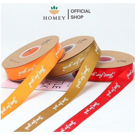 

HOMEY - PTA5 FOR U (BIG) Pita Satin Roll Motif Always By Your Side/Pita Kado 1cm/Pita Dekorasi Buket