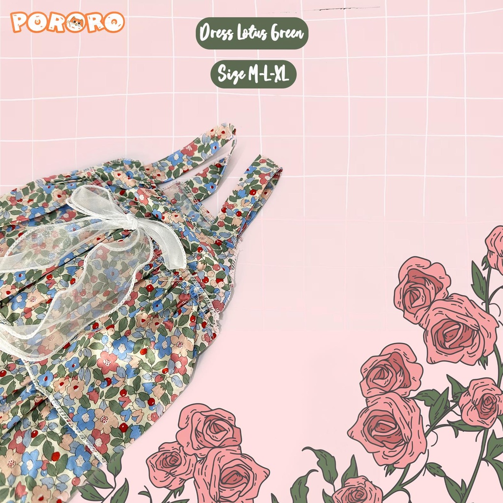 PORORO - Baju Kucing - Dress Orchid Flower