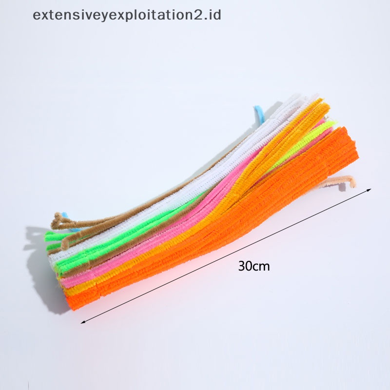 {NEW} 100pcs Chenille Batang Pembersih Pipa Mainan Edukasi Anak Handmade Warna-Warni.