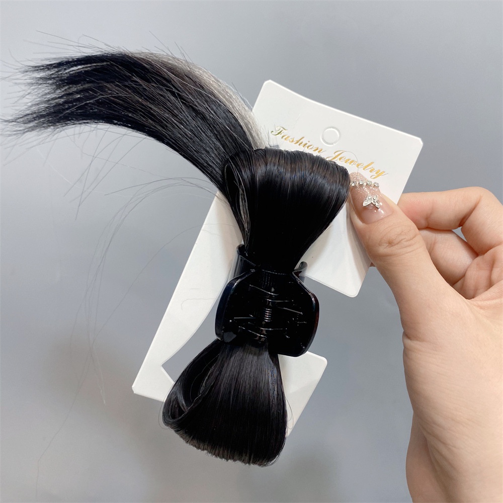 Wig Modis, Dasi Kupu Kupu Grab Clip, Hiasan Kepala Rambut Keriting Orang Malas, Angin Malas, Belakang Rambut Kepala Grab