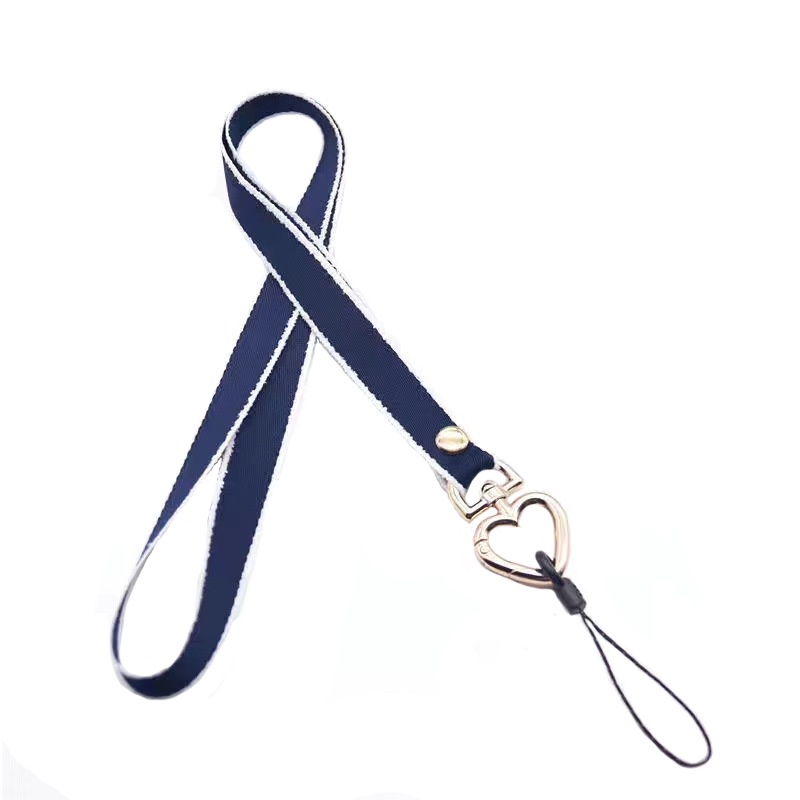 Lanyard Ponsel Peach Jantung Gantung Leher Tali Rantai Ponsel Tidak Menyusut Leher Sling Kuat Influencer Pendek Tali Pergelangan Tangan