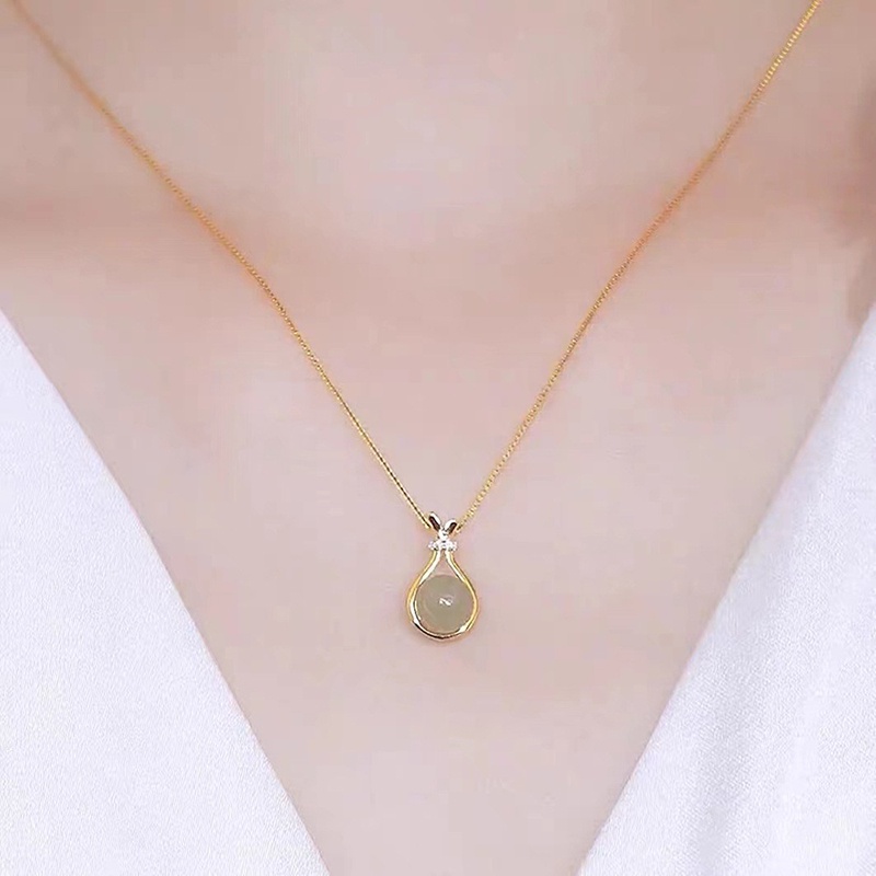 Kalung Geometris Model Bulat Bahan Alloy Korea Untuk Anak Perempuan