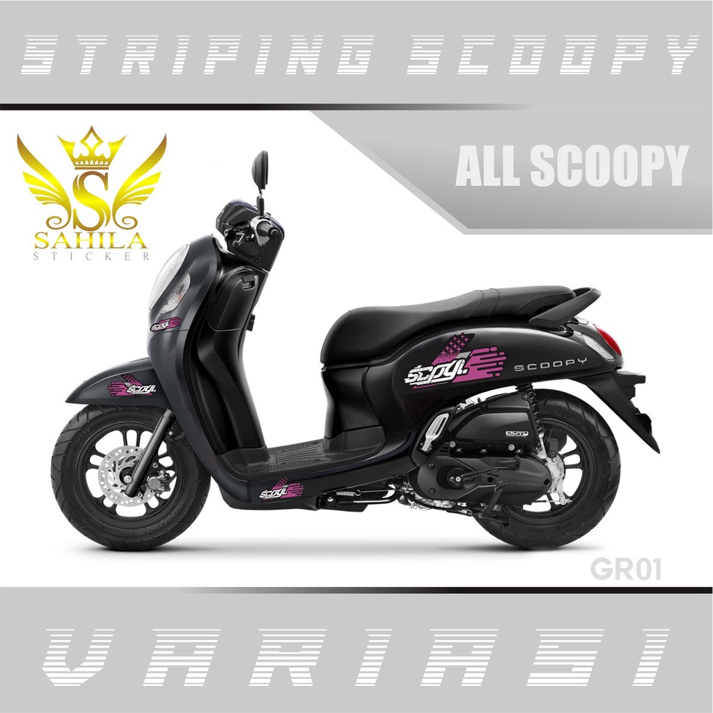 STRIPING SCOOPY VARIASI STRIPING MOTOR SCOOPY ALL LIS UNGU
