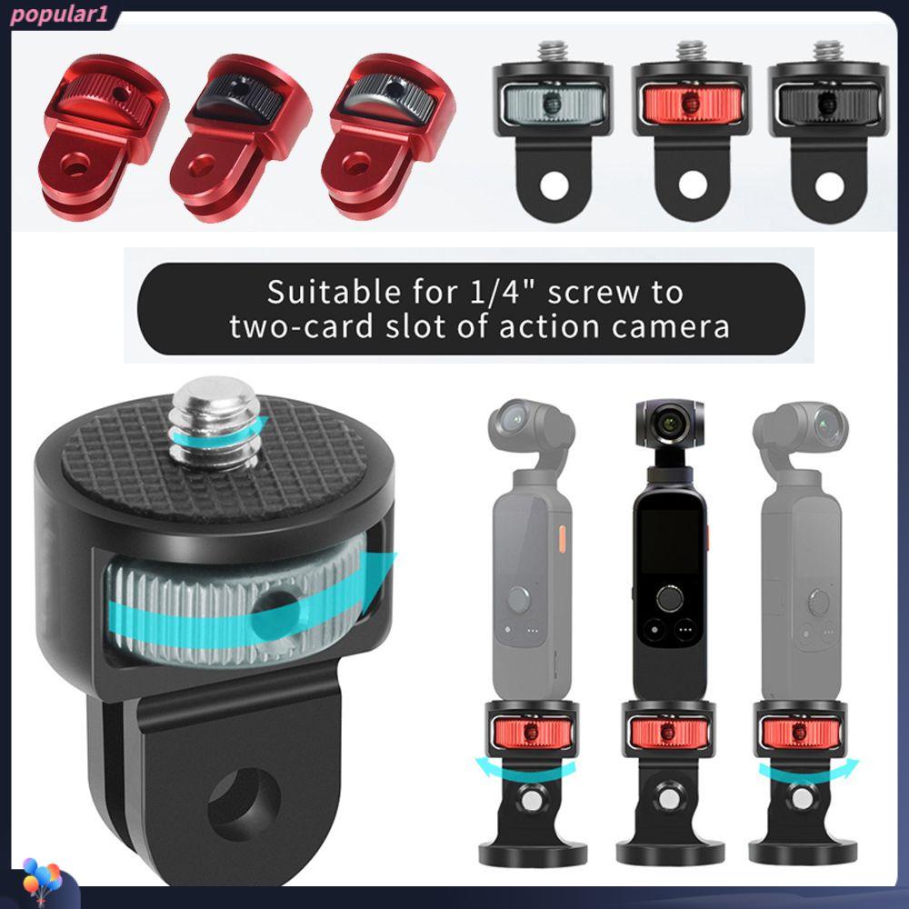 POPULAR GOPRO Populer Tripod Adapter 360Rotating Aksesoris Kamera Stand1/4Inch Sekrup Untuk Gopro10 9 Insta360 One X2 DJI Action2