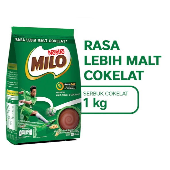 MILO ACTIV-GO Pouch 1 kg Susu Coklat