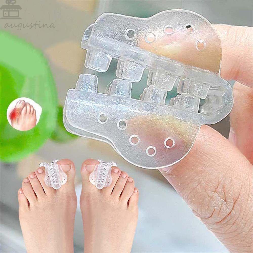 AUGUSTINA Agustinina Pemisah Jari Kaki Pedicure Profesional Alat Perawatan Kaki Kaki Tulang Thumb Adjuster Folded Toe Separators Corrector Thumb Jempol Valgus Adjuster