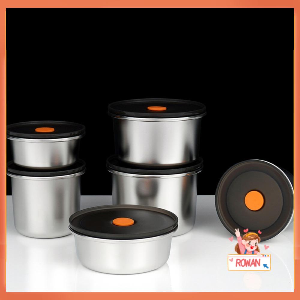 R-FLOWER Sainless Steel Sealed Jar Alat Dapur Beras Kacang Botol Penyimpanan Wadah Makanan Fresh-keeping Box