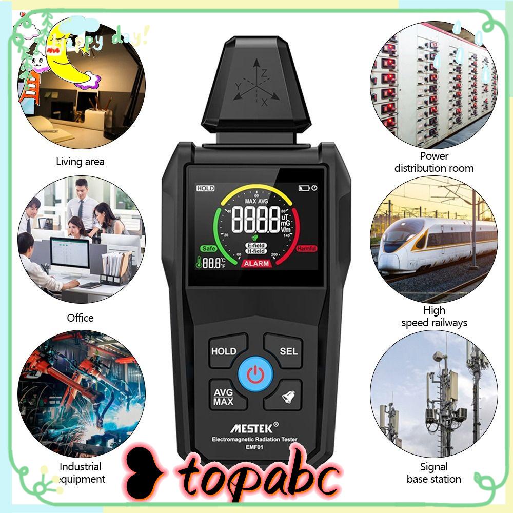 TOP Electromagnetic Radiation Tester Portable Counter Emisi Dosimeter Profesional EMF Meter