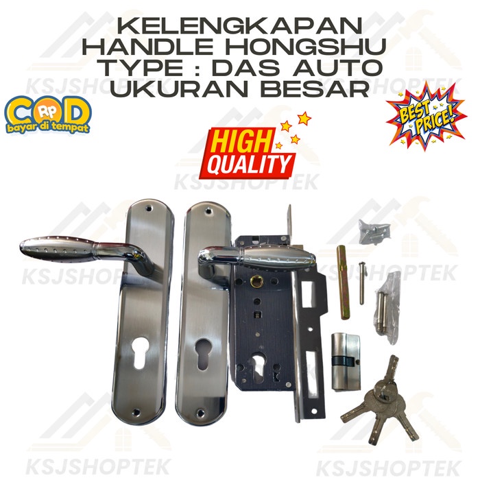 Handle Set Kunci Pintu ukuran besar TEBAL 2 MM HONGSHU DASAUTO BINTIK