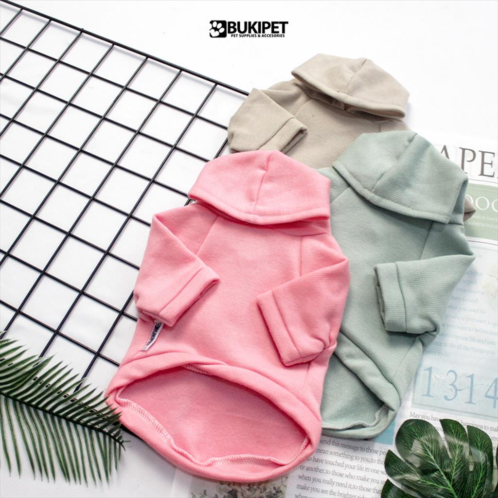 Baju kucing anjing monyet kelinci cowok cewek lucu-BUKIPET HOODIE PASTEL