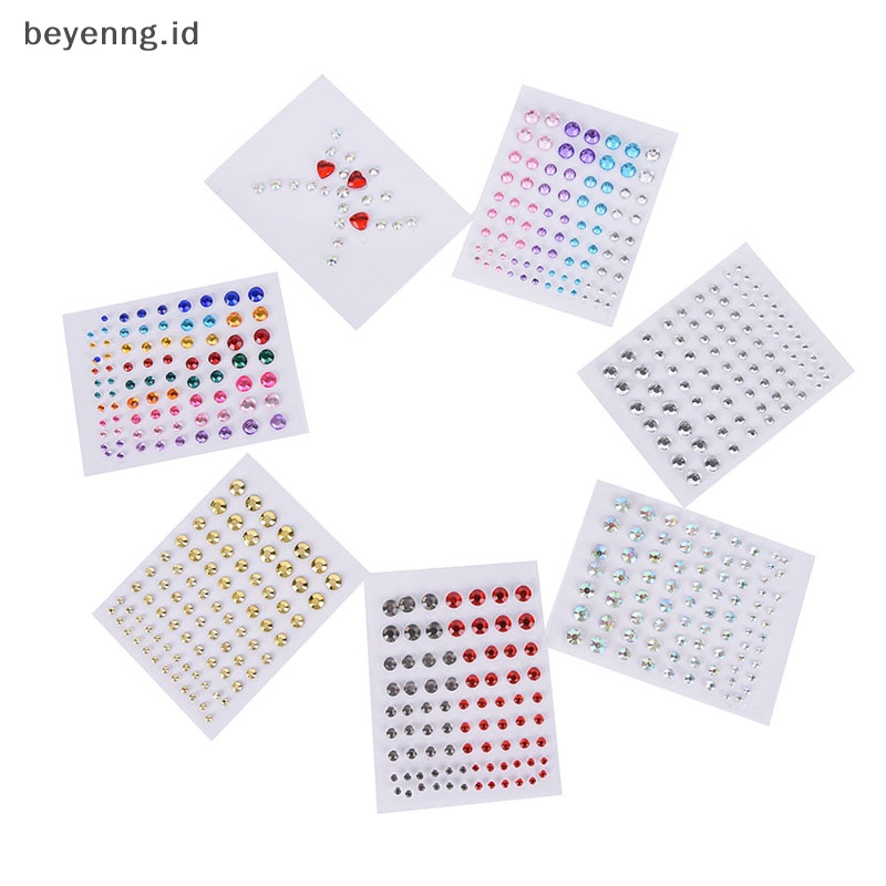 Beyen New Jewel Eyes Makeup Crystal Eyes Stiker Tato Diamond Glitter Makeup Stiker ID