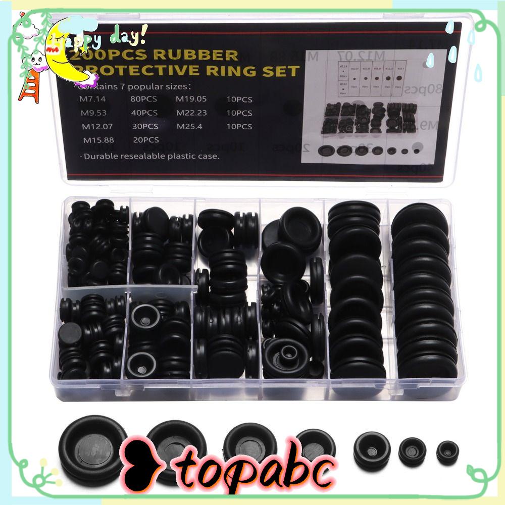 TOP 200pcs Rubber Grommet Reparasi Otomotif Untuk Untuk Steker Kawat, Kabel Firewall Lubang Plug Set Colokan Lubang Solid