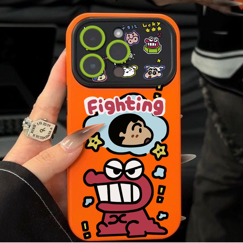 IPHONE Lensa Jendela Mini Desain Kartun Xiaoxin Casing Ponsel Kompatibel Dengan Iphone12 13 14 11 Pro Max X Xs Max Xr Rrdt