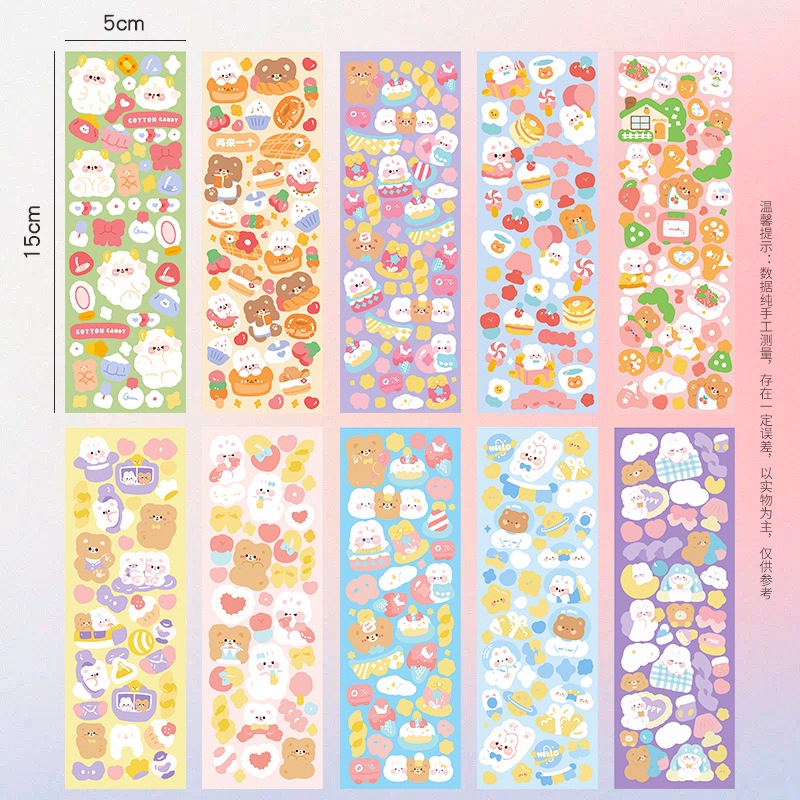 cod★ready★ STICKER GLOSSY SANRIO/STIKER AESTHETIC/ Sticker GLITTER PACK Hologram 10 Lembar Stiker Lucu Murah globallagilaku