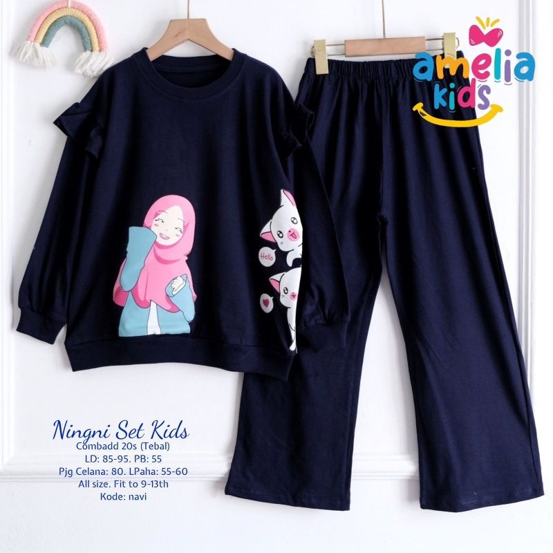 NINGNI SET Celana (9-13th) ORI AMELIA KIDS | Setelan Anak