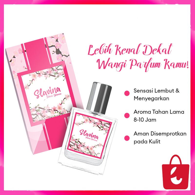 [100% Asli] Parfum Slavina 60ml Parfum Wanita Tahan Lama 24 Jam Non Alcohol