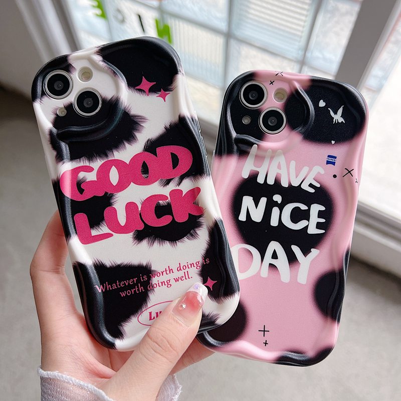 Cream Casing Good Luck Soft Case HP iP iPhone 6 6S 7 8 14 + Plus SE 2020 2022 X XS XR 11 12 13 Pro Max