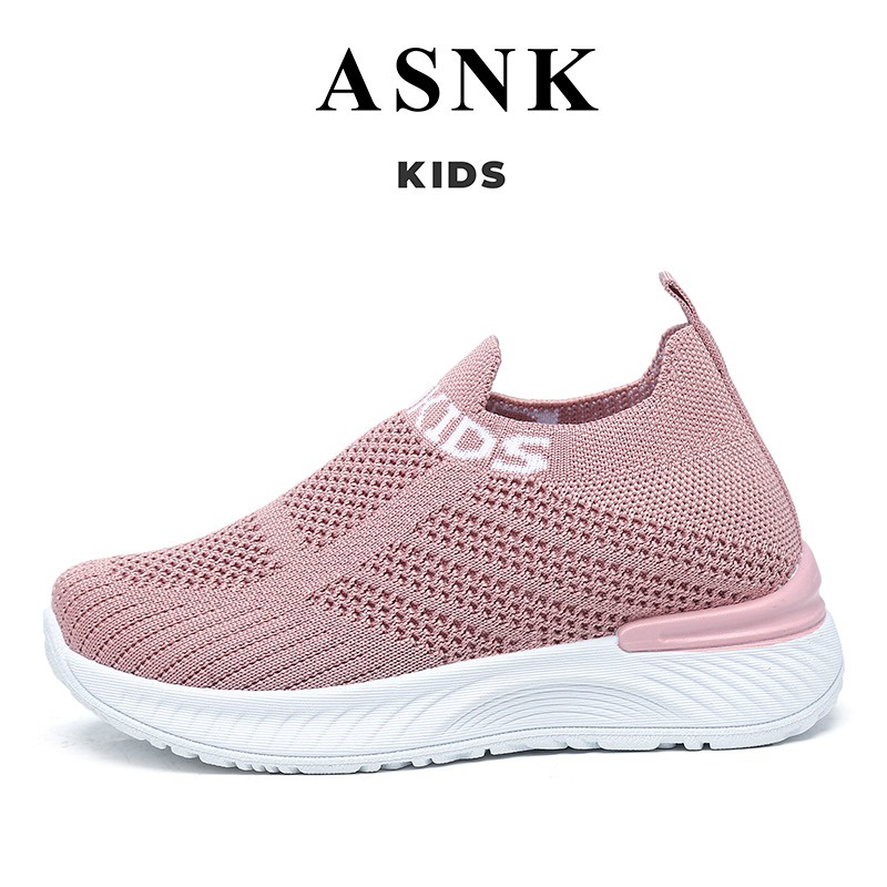 [GROSIR][COD] SEVEN_DAY SEPATU SLIP ON RAJUT ANAK-ANAK UNTUK USIA 3-9 TAHUN / BOY &amp; GIRL WM2331 PINK