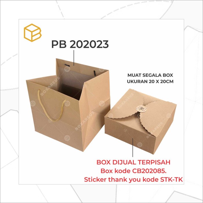 

Paper Bag Kantong Tas Paperbag Belanja Goodie Bag 20cm - PB202023