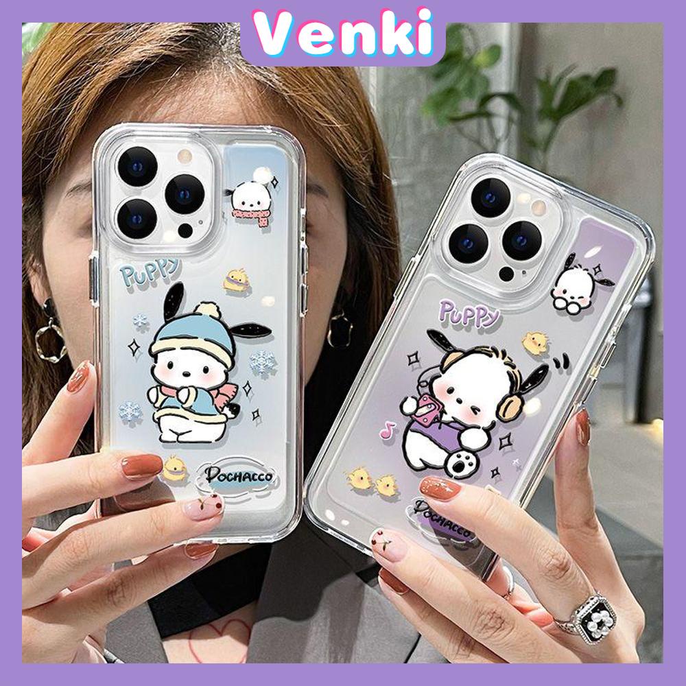 VENKI - Untuk iPhone 11 Case Bening Hard Case Space Phone Case Airbag Shockproof Perlindungan Kamera Anak Anjing Lucu Kompatibel dengan iPhone 14Pro Max 13 Pro Max iPhone 12 Pro Max XR