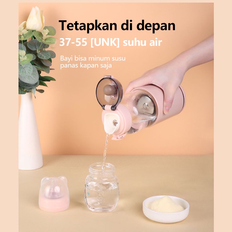 PENGHANGAT BOTOL SUSU 300ML NIRKABEL USB DISPLAY LED PORTABEL TERMOSTATIK BOTOL BAYI JR01