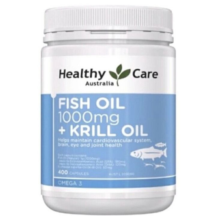 Healthy Care Fish Oil 1000mg & Krill Oil 400 Capsules