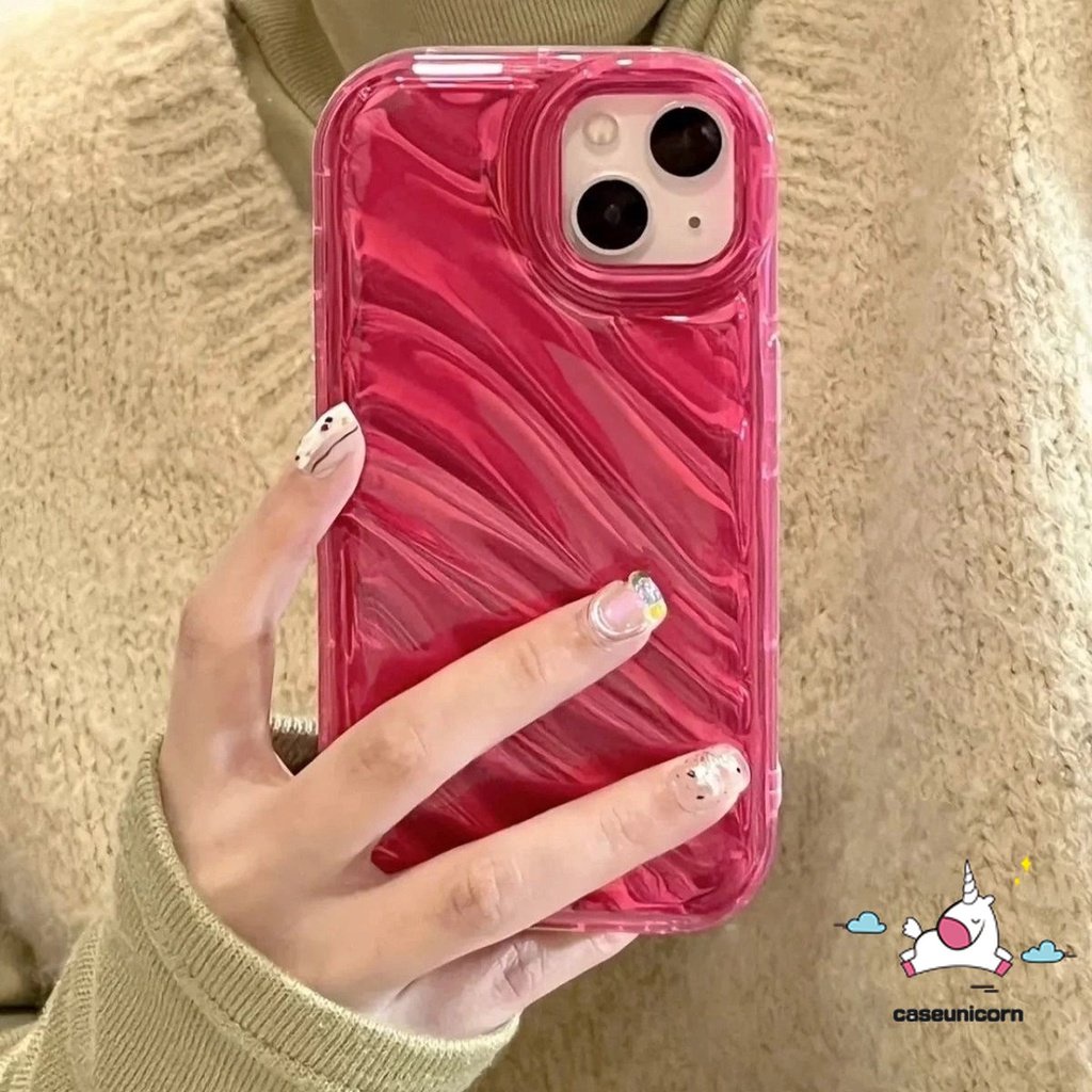 IPHONE Casing Ponsel Kartu Laser Kreatif Kompatibel Untuk Iphone6 7 8 6S Plus XR X11 13 14 12 Pro MAX 7Plus XS MAX SE 2020mewah Sederhana Mempesona Pola Korgasi Stereo 3D Soft Cover