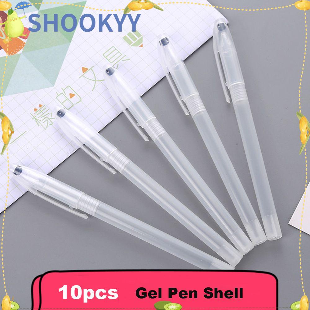 CHOOKYY 10pcs /Set Gel Pen Cover New Perlengkapan Menulis Alat Tulis Plastik