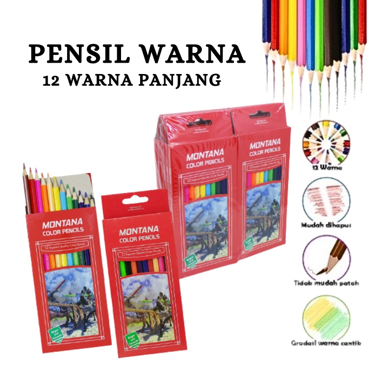 

GOS -F307- PENSIL WARNA BESAR 12PCS - PENSIL WARNA UKURAN BESAR