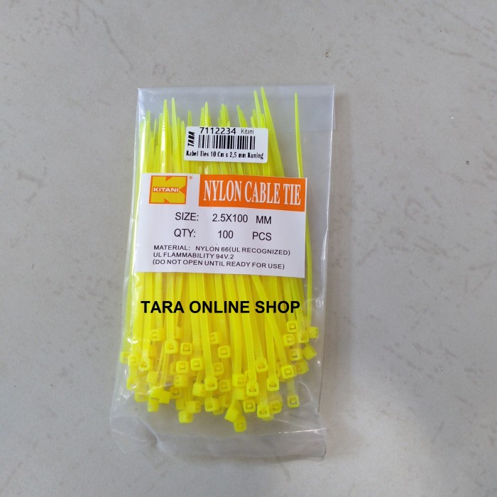 

Kabel Ties Kuning 10 Cm x 2,5 mm Kitani - 7112234