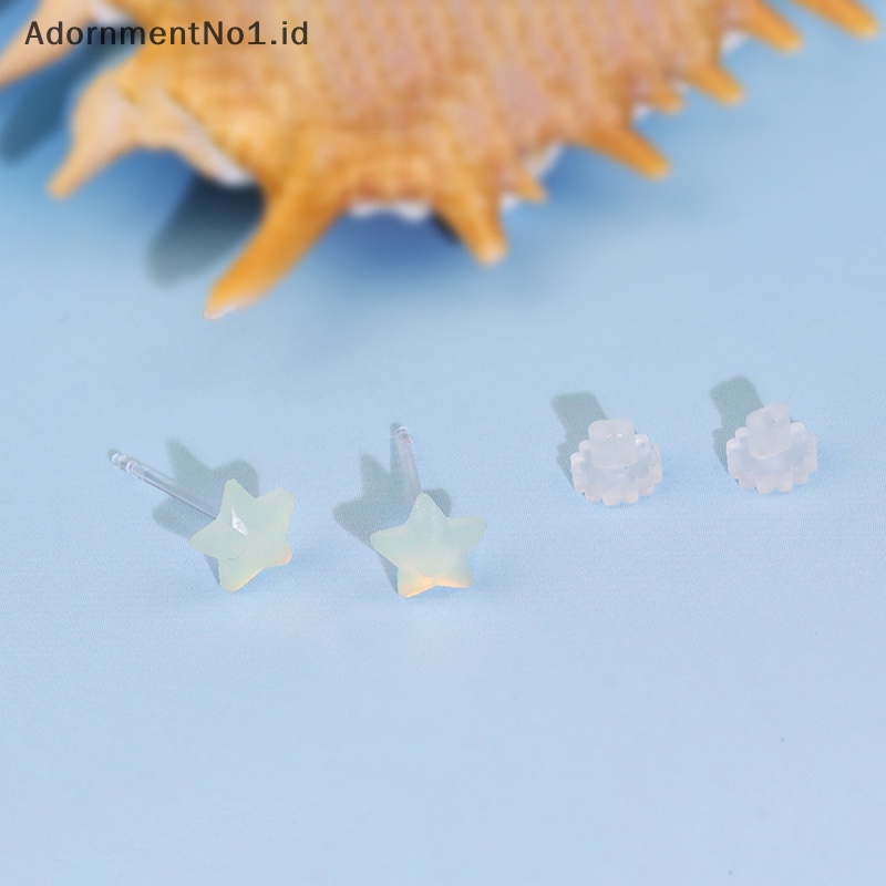 [AdornmentNo1] Anting bintang warna warni gadis lucu anting bintang anting Resin bintang berujung lima