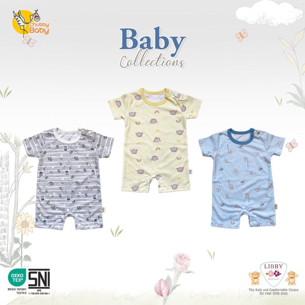 Libby -Baby Zoo | 3pcs Romper Segiempat Newborn