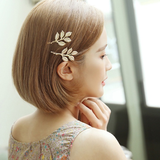 Fashion Leaf Hair Clip Retro Simple Metal Hairpin Women's Hair Accessories