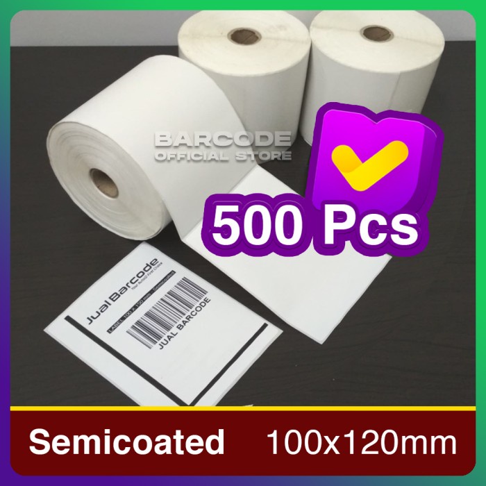

LABEL BARCODE 100 X 120 mm KERTAS STICKER LABEL SEMICOATED 100x120 mm PST79