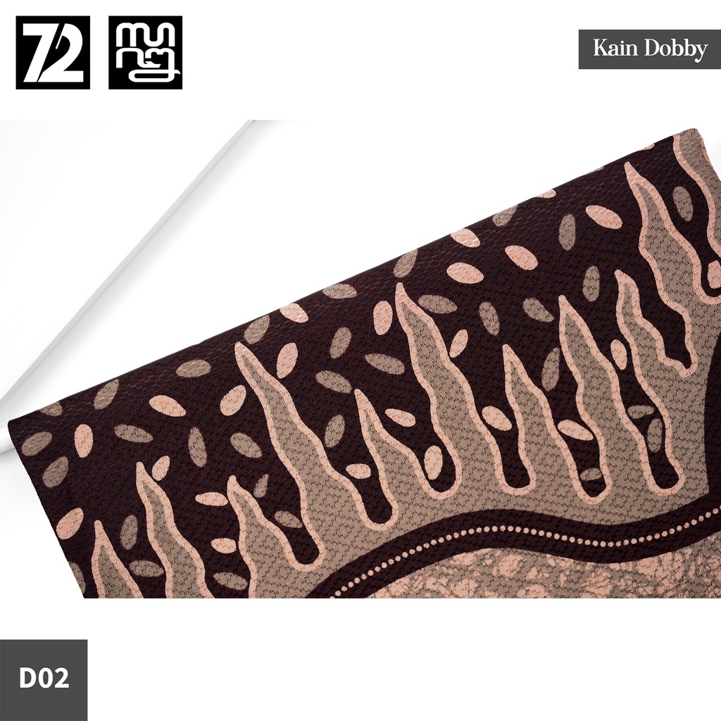 KAIN BATIK DOBBY Premium Motif Lapis Truntum Warna Coklat 723926 Cap 72