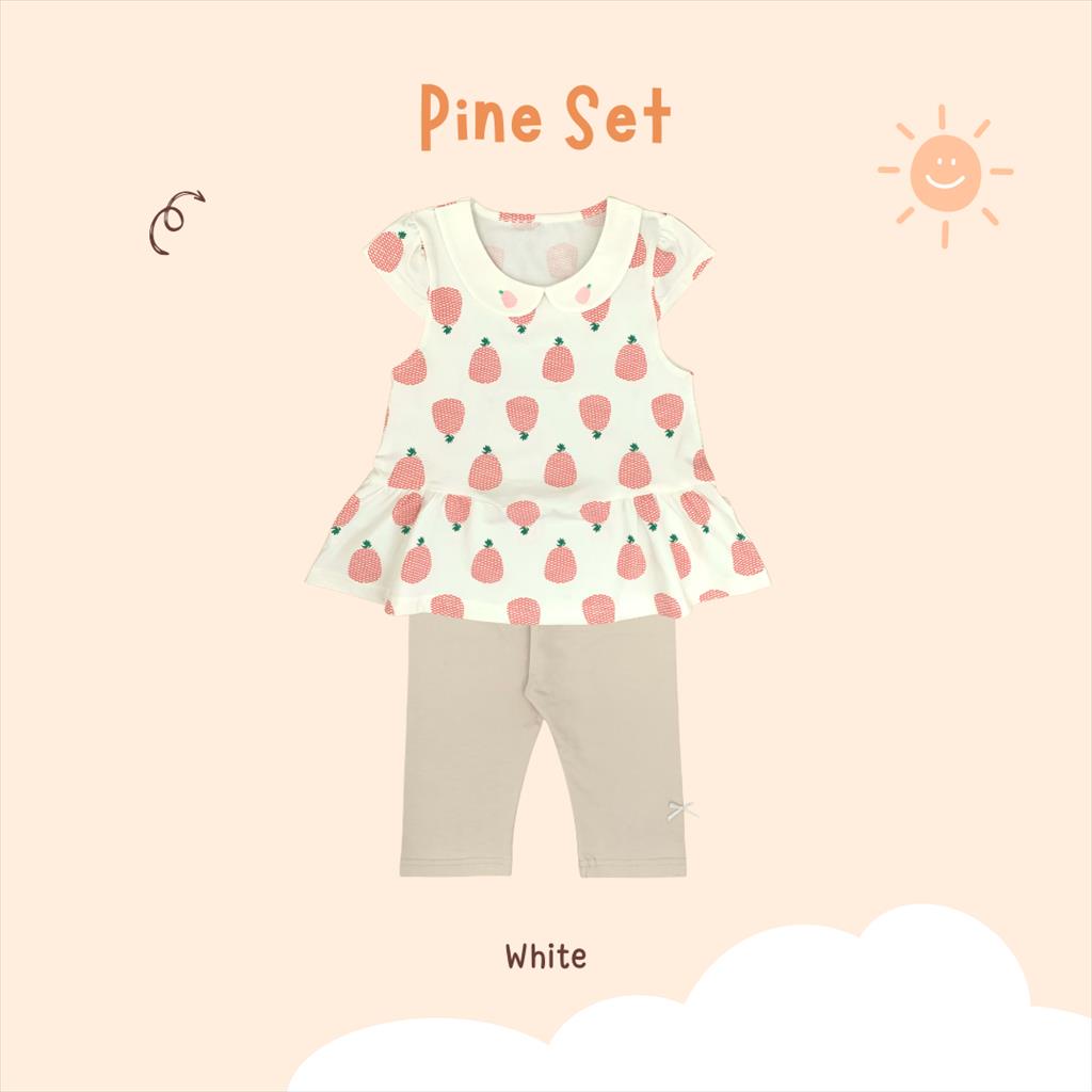 Yobebee Pinus Setelan Kaos Pendek Anak Perempuan Usia 1 2 3 4 Tahun Baju Tidur Piyama Pajamas Kids Motif Karakter Cotton Combat Strech Oneset Model Baju Harian Santai Anak Cewek