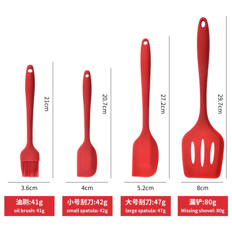 Easy Baking Set Spatula Peralatan Masak Sutil Silikon Non Stick Cooking Tools Isi 5 Pcs