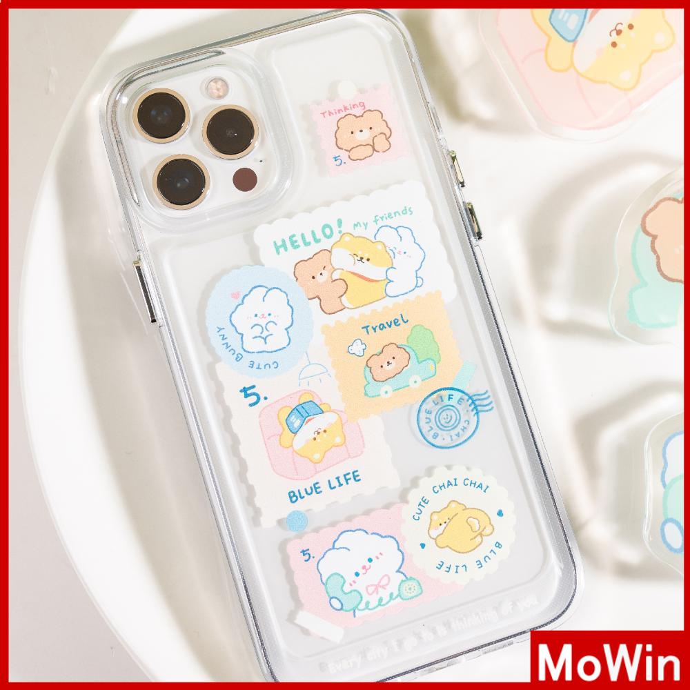 Case iPhone 14 Pro Max iPhone Case Bening Besar Berpori Lembut Film TPU Shockproof Kamera Case Melindungi Hewan Lucu Kompatibel dengan iPhone 13 Pro Max 12 Pro Max 11 Xr X Max 7Plus 8Plus