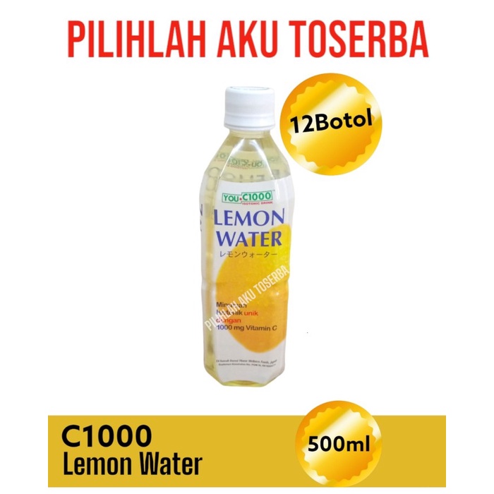 You C 1000 / YOU C1000 LEMON WATER 500 ml - ( HARGA 12 Botol )